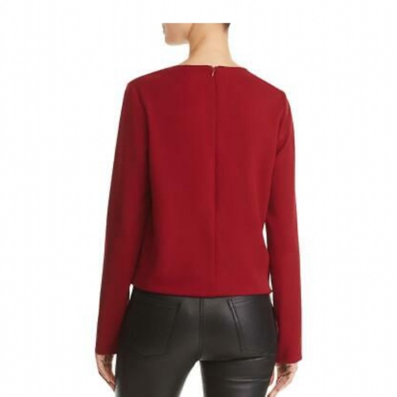 Aqua - Nordstrom - side tie blouse with back zip red - NWT - Small - Picture 2 of 2